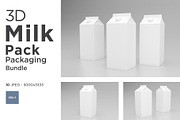 Milk Pack Packaging Mockup Vol 1, a Food & Drink Photo by shahsoft (Thumbnail 1 of 2)