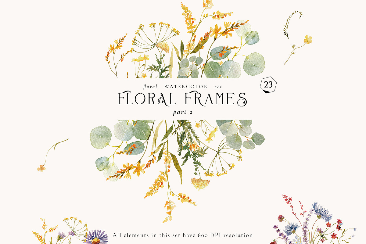 Fragrant Meadow - watercolor flowers, a Decorative Illustration by Pamyatka Shop (Photo 6 of 13)