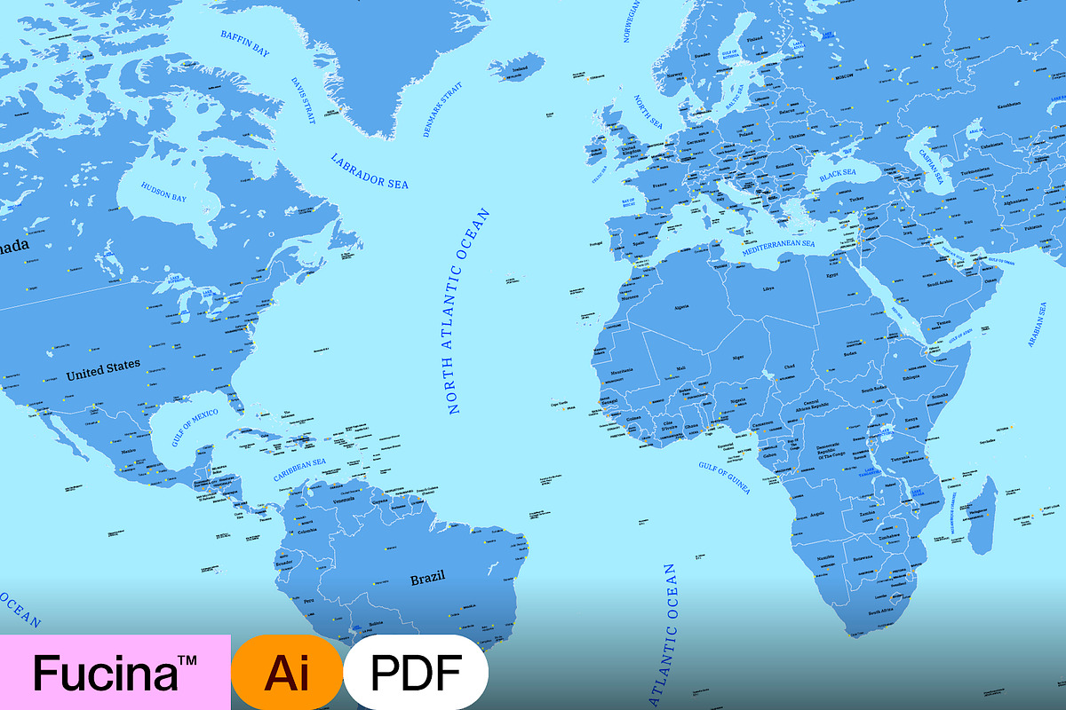 World Vector Map, a Graphic by Fucina™ (Photo 1 of 6)