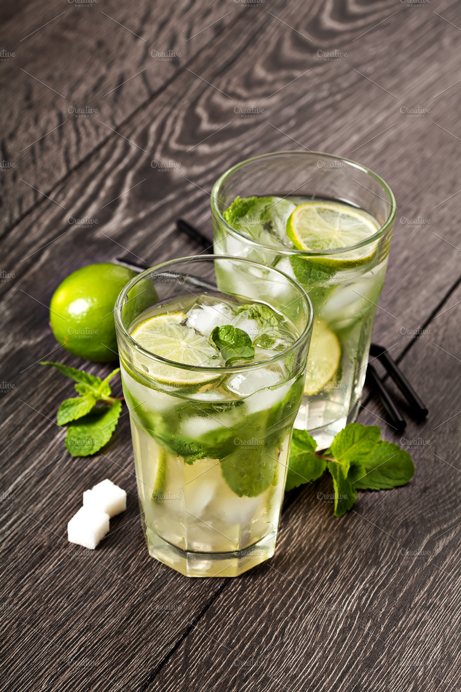 Summer Cold Cocktail Drink Mojito Containing Alcohol Alcoholic And