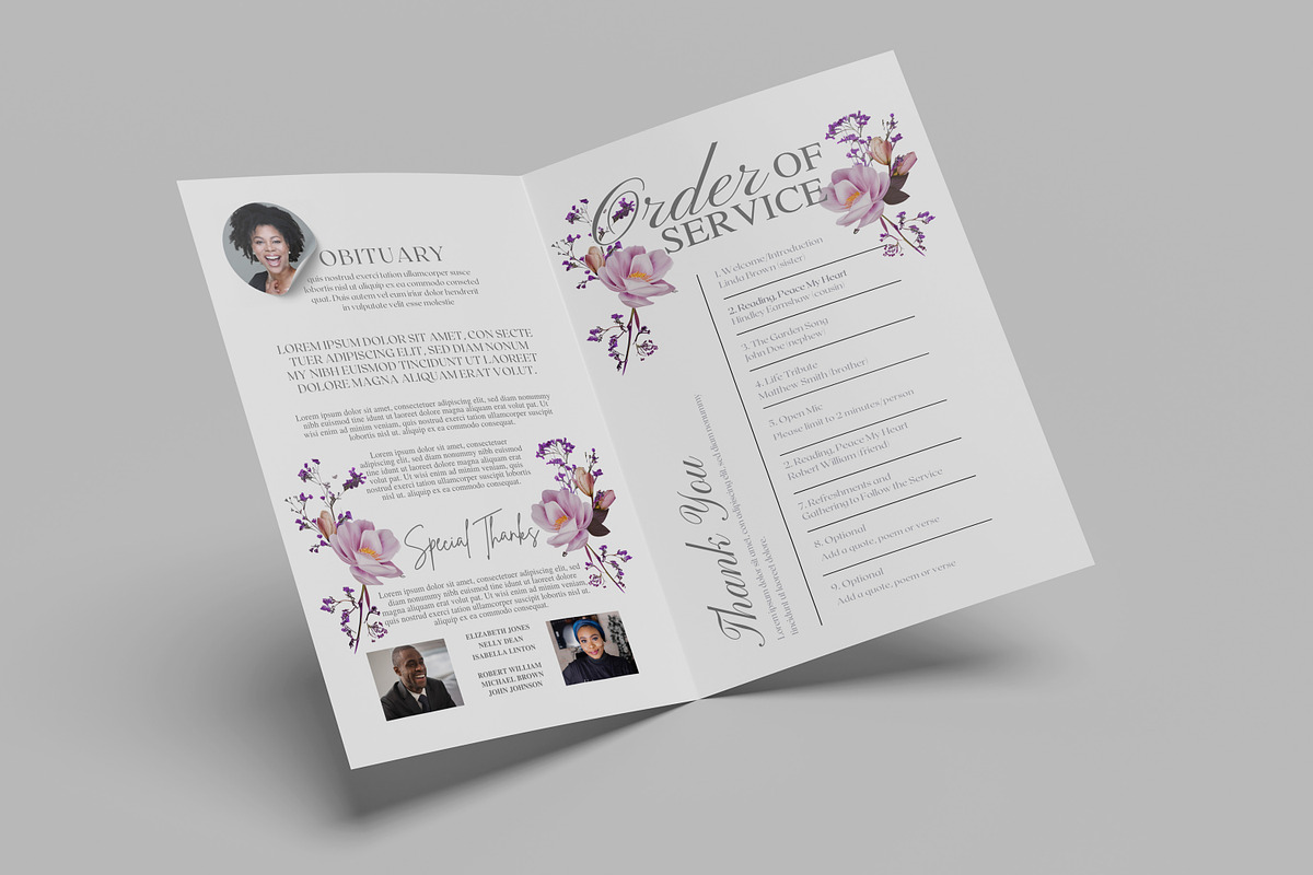 Editable Memorial Service Template, a Templates & Theme by iloveTemplate (Photo 3 of 3)