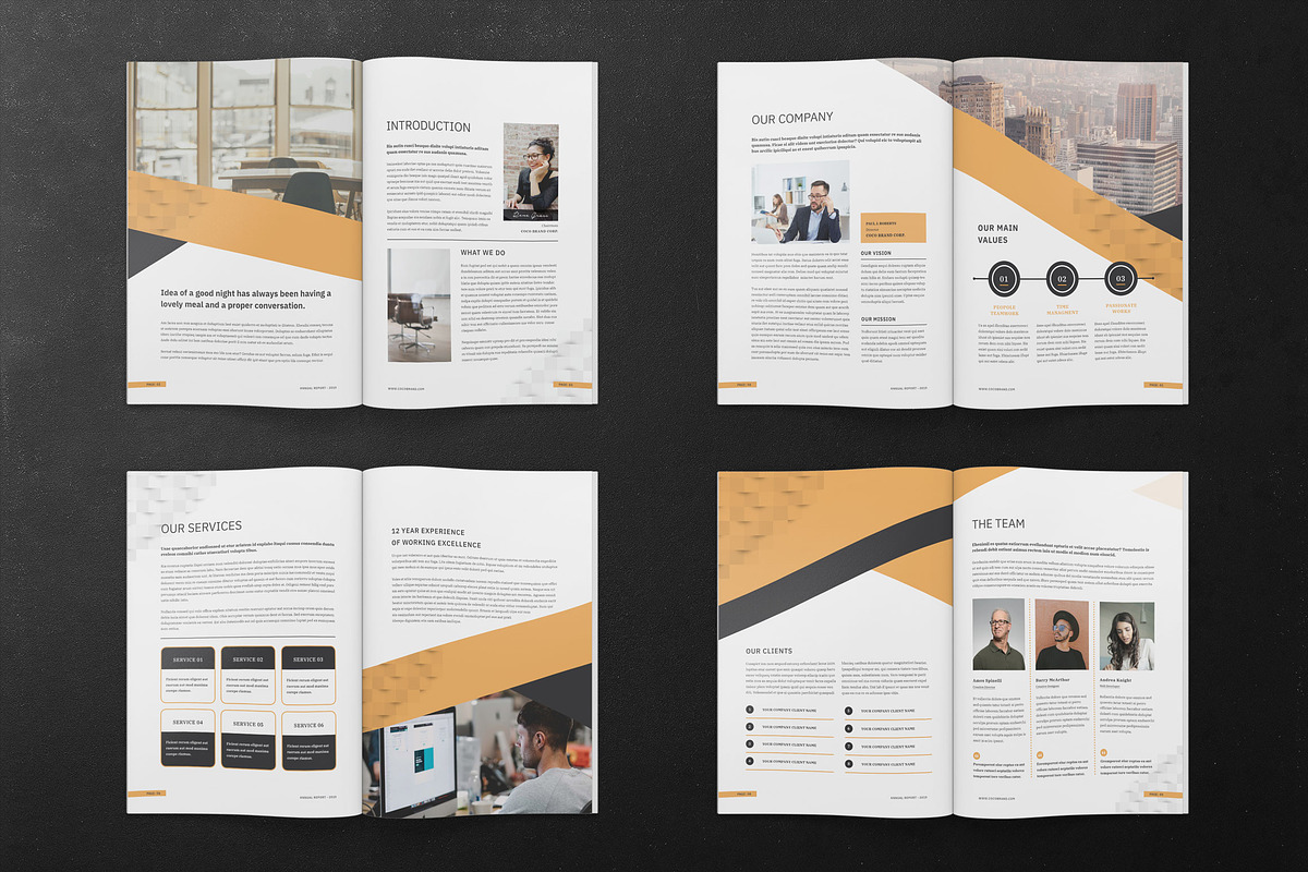 Annual Report Template, a Brochure Template by Pixavics (Photo 2 of 6)
