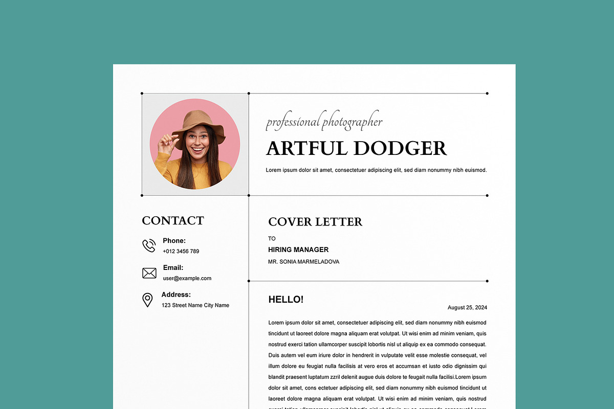 Resume Template Design Layout, a Resume Template by MightyDesign (Photo 4 of 8)