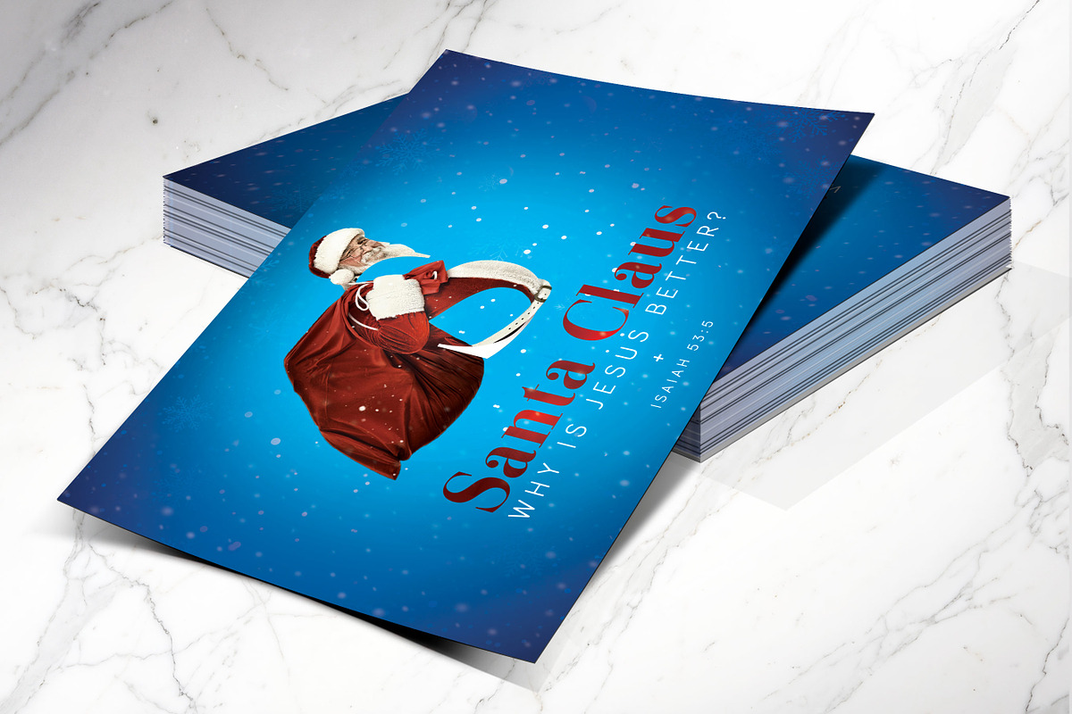 Santa Christmas Sermon Postcard PSD, an Invitation Template by Godserv Designs (Photo 4 of 11)