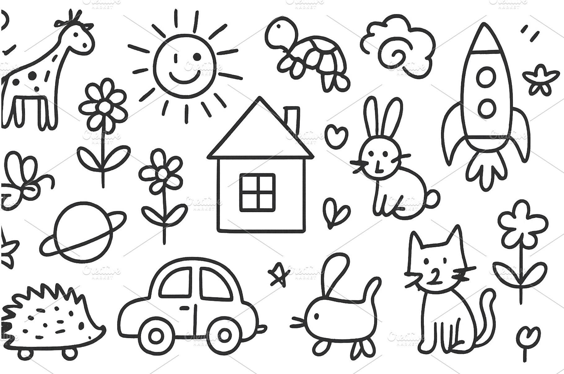 Children's doodle art featuring, an Animal Photo by ZinetroN