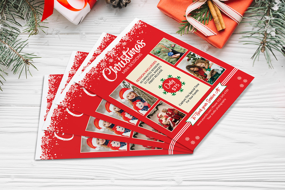 Christmas Mini Session Template, a Flyer Template by Ultimate Template Shop (Photo 5 of 5)
