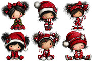 Cute Christmas Baby Girl Clipart, an Illustration by Pixels.Craft (Thumbnail 6 of 6)