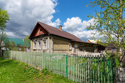 Typical old Russian rural house