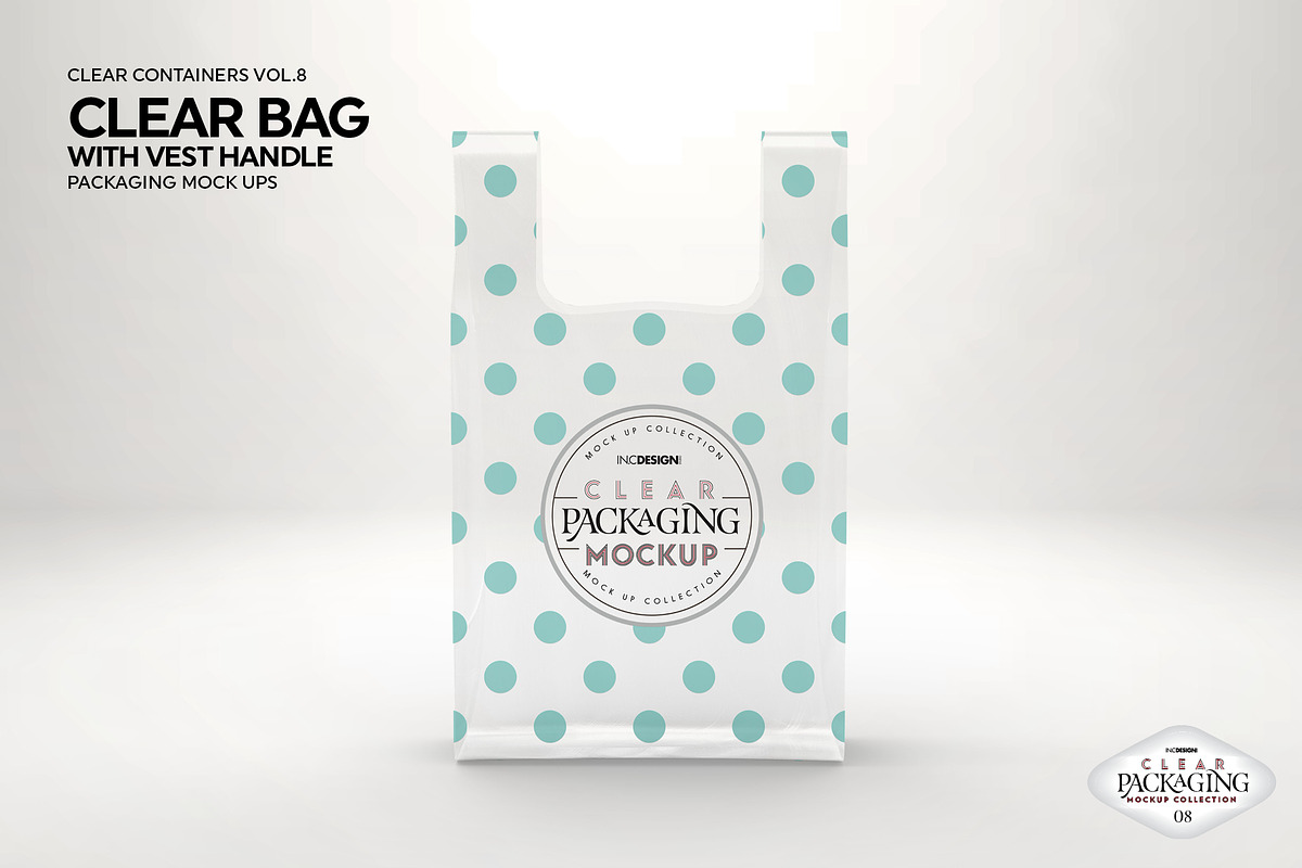 Clear Bag with Vest Handle Mockup, a Product Mockup by INCDesign (Photo 3 of 7)