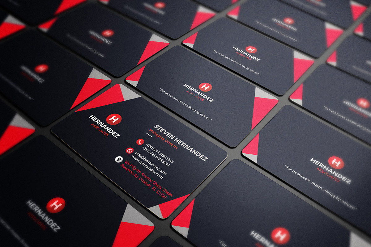 100 Modern Business Card Bundle, a Business Card Template by GraphicsEgg (Photo 14 of 102)