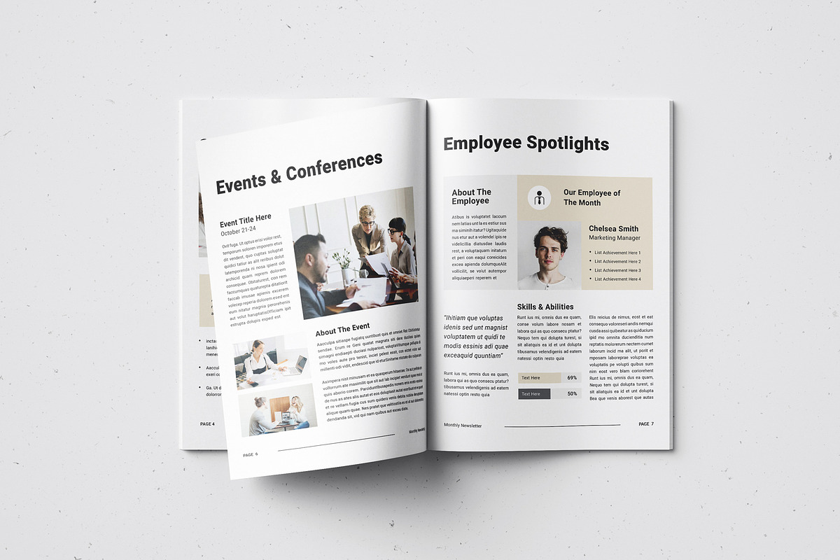 Newsletter Template / Ms Word, a Magazine Template by Creativity-Design (Photo 4 of 7)