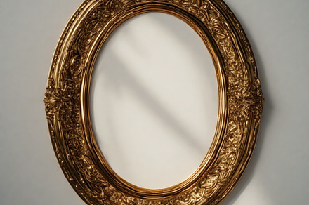 Gold frame stock image, an Abstract Photo by ComfortQ