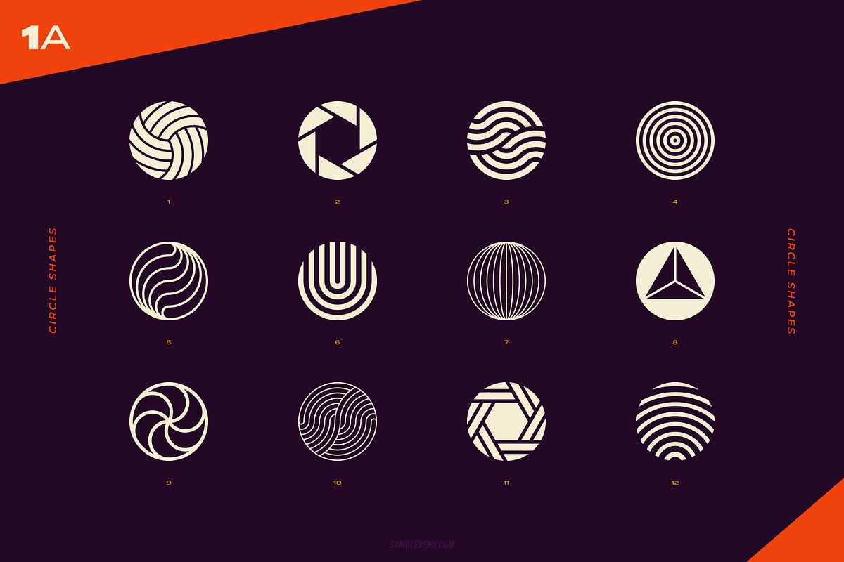 96 Logo Marks & Geometric Shapes, a Branding & Logo Template by Samolevsky (Photo 3 of 24)