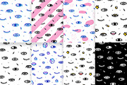 Pattern psychedelic eyes with lips, a Pattern Graphic by Fay_Francevna (Thumbnail 3 of 4)