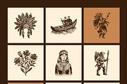 Vintage Cultures and Civilization, a Person Illustration by Creative Stall (Thumbnail 28 of 33)