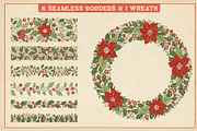 Vintage Christmas Clipart & Patterns, a Pattern Graphic by PATTERNS etc. (Thumbnail 12 of 15)