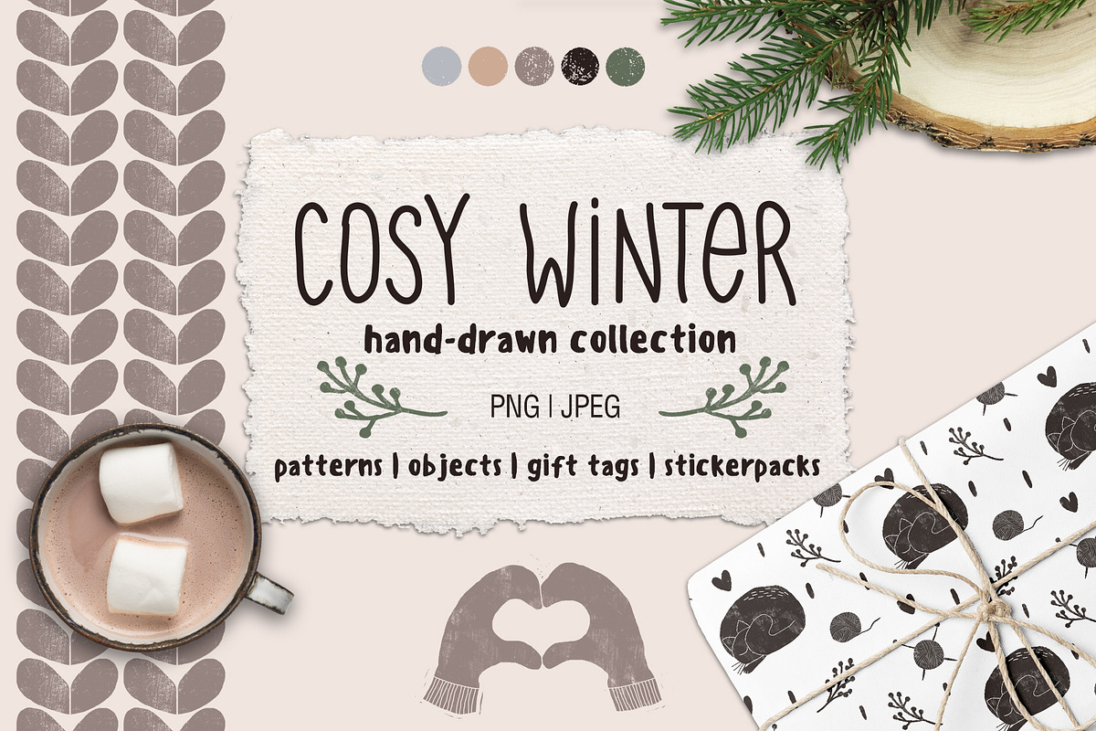 Cosy Winter hand drawn collection, a Graphic by dasha mo (Photo 1 of 7)
