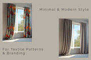 Curtain Mockup Set – 5 PSD Scenes, a Household Mockup by Vika_Softlife (Thumbnail 2 of 9)