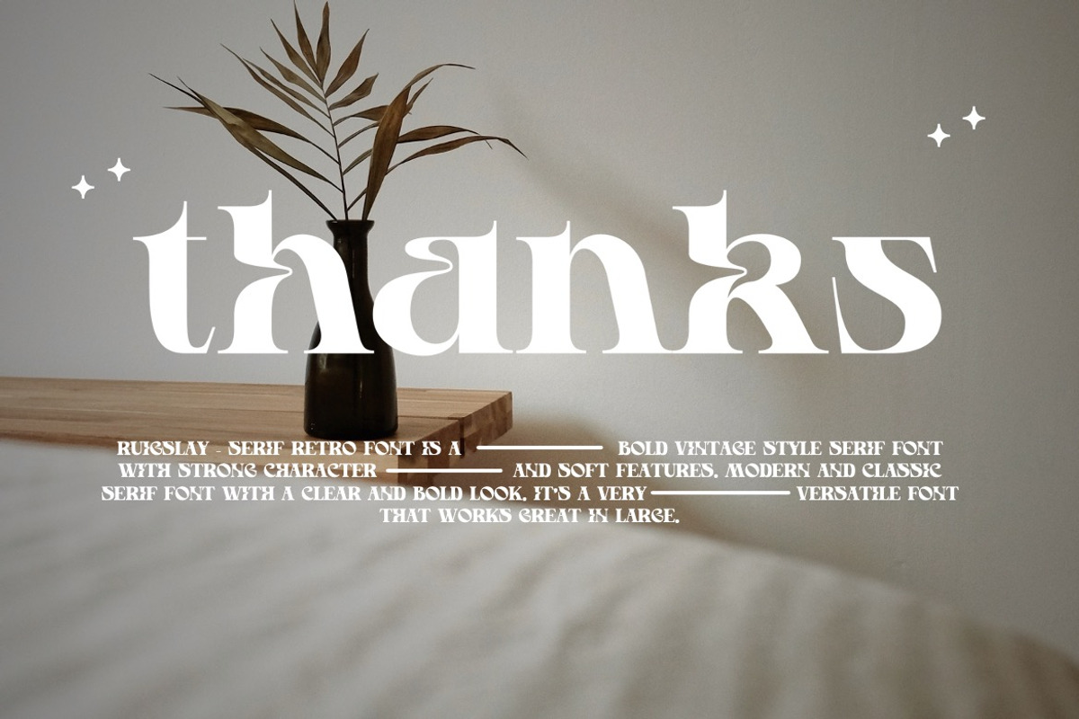 Ruigslay - Serif Retro Font, a Serif Font by Dhabee (Photo 8 of 16)