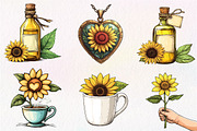 Sunflower Mothers Day Clipart Bundle, an Illustration by CreationArt (Thumbnail 3 of 5)