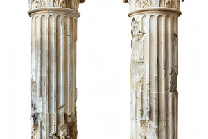 Two Ancient Greek or Roman Columns, an Architecture Photo by Handmadefont
