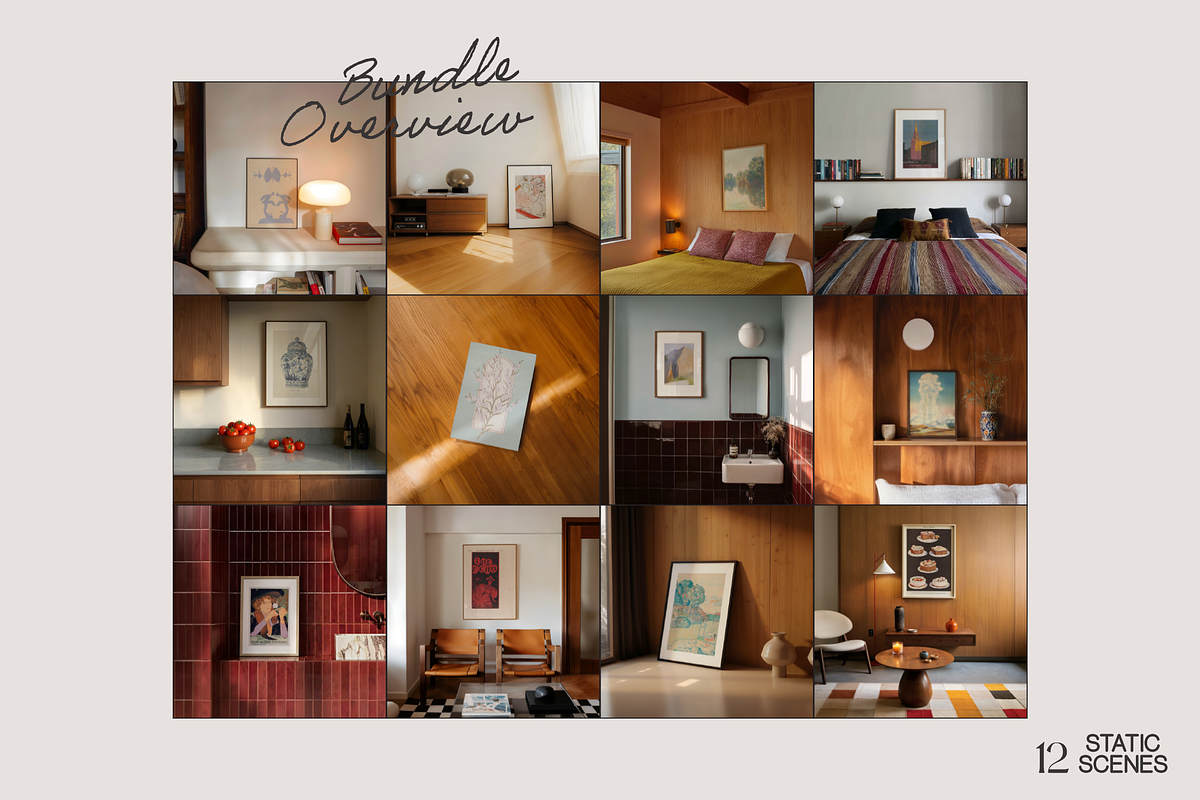 The Hygge Bundle: 12 Frame Mockups, a Household Mockup by WasMockups (Photo 8 of 8)
