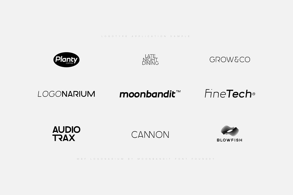 MBF Logonarium-font for logo, a Sans Serif Font by MoonBandit (Photo 4 of 8)