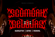 Scomgah Gelojas - Medieval Font, a Blackletter Font by Iqsiart Studio (Thumbnail 1 of 9)