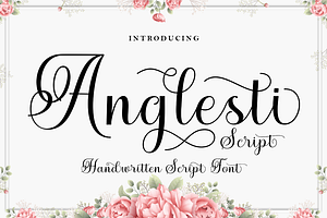 Anglesti Script, a Script Font by GloowStudio