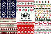 Fair Isle Nordic Christmas Patterns, a Pattern Graphic by Pattern Whimsy (Thumbnail 1 of 8)