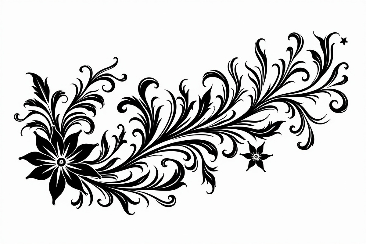 Vintage Flower Ornament Set, an Illustration by Creativeshirt (Photo 10 of 21)
