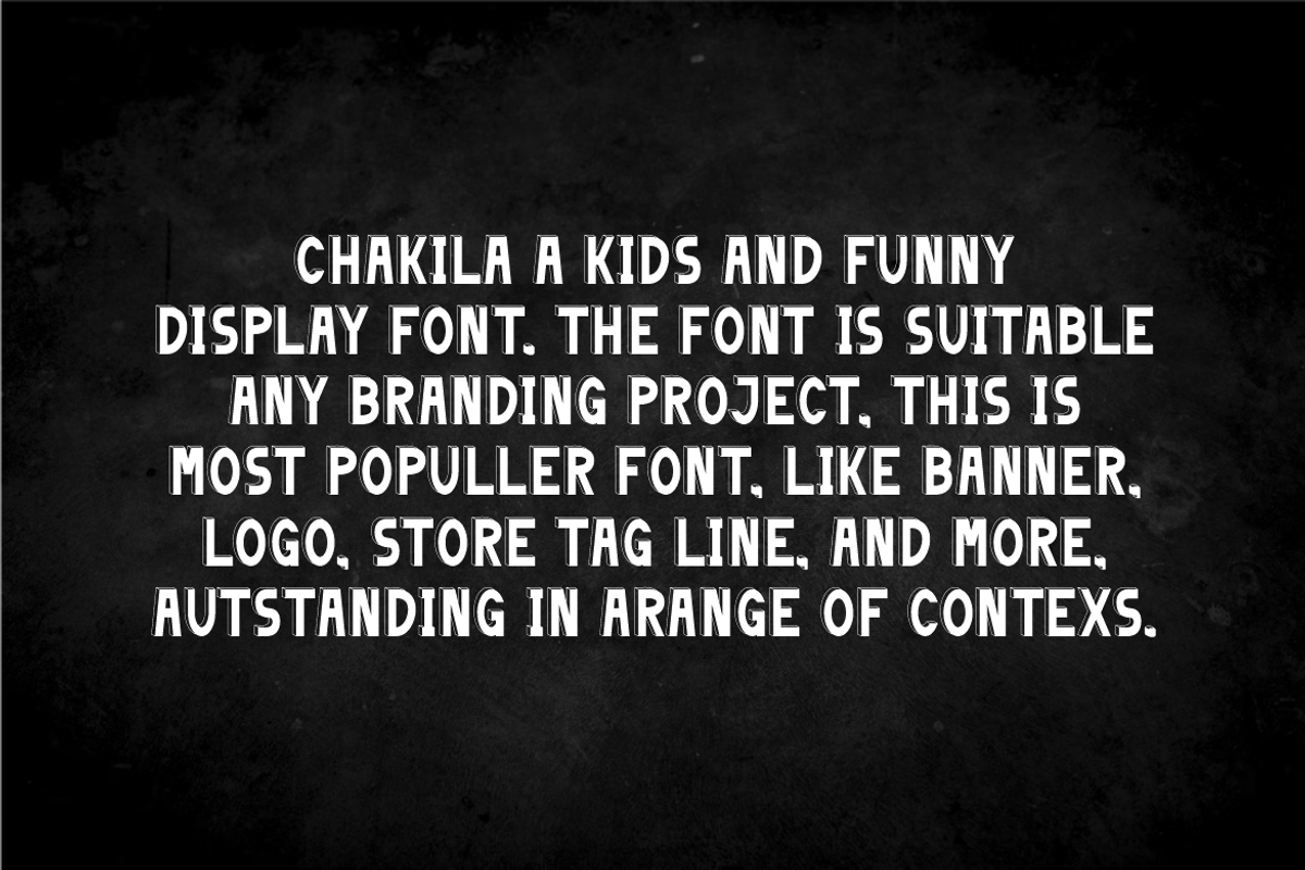 Chakila - Chalk Font, a Sans Serif Font by QR Design Studio (Photo 3 of 5)
