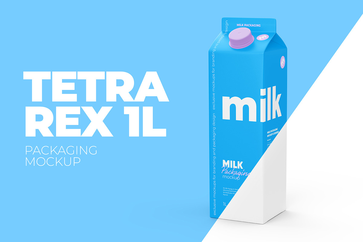 Tetra Rex 1L Packaging mockup, a Packaging Mockup by easymock