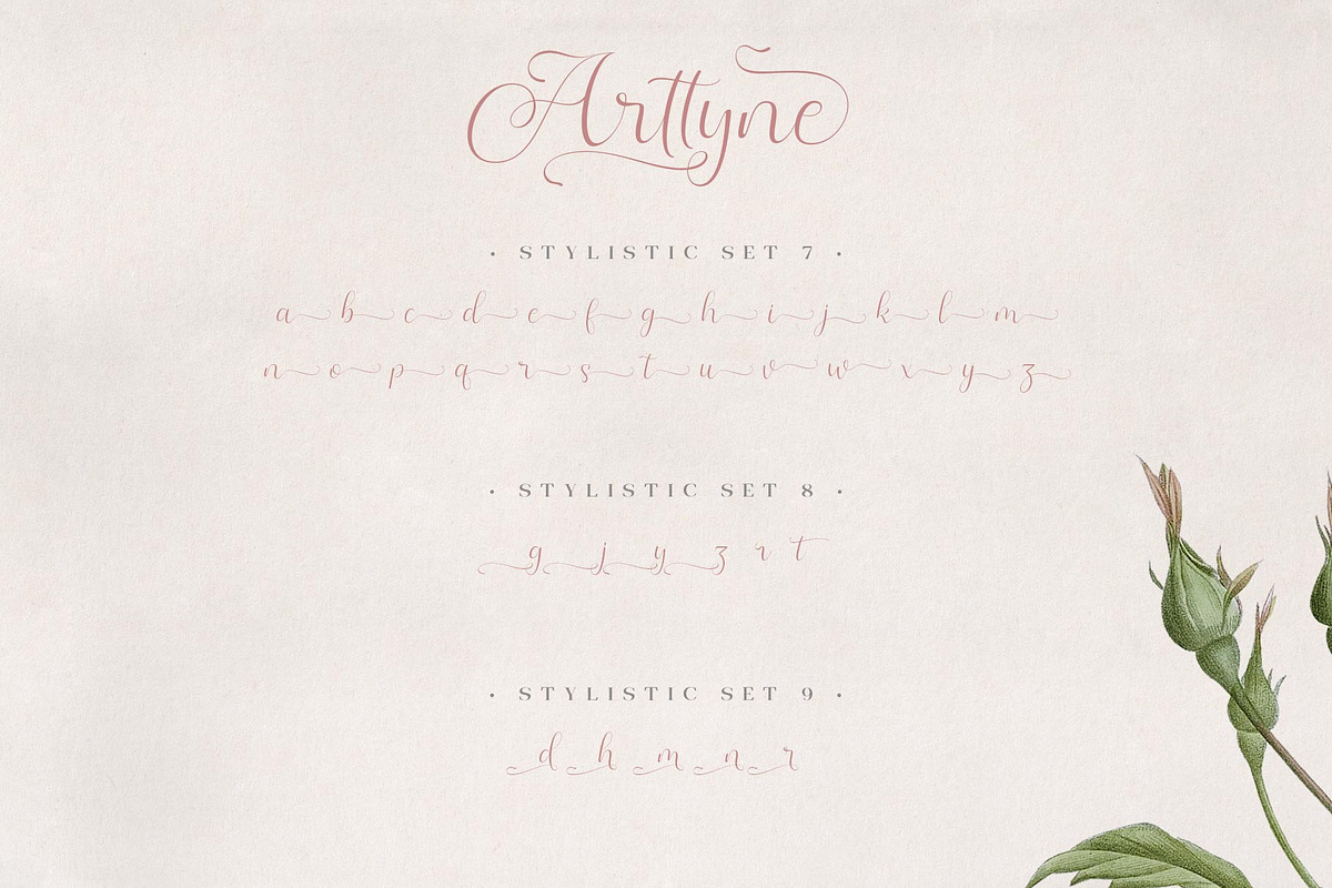 Arttyne Modern Script Font, a Script Font by alit design (Photo 16 of 20)