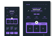 Modern Dark Wireframe Layout, a Wireframe Template by MightyDesign (Thumbnail 1 of 9)
