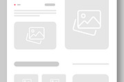 Wireframe Landing Page Layout, an UI Kit Template by CreativeShaper (Thumbnail 4 of 6)
