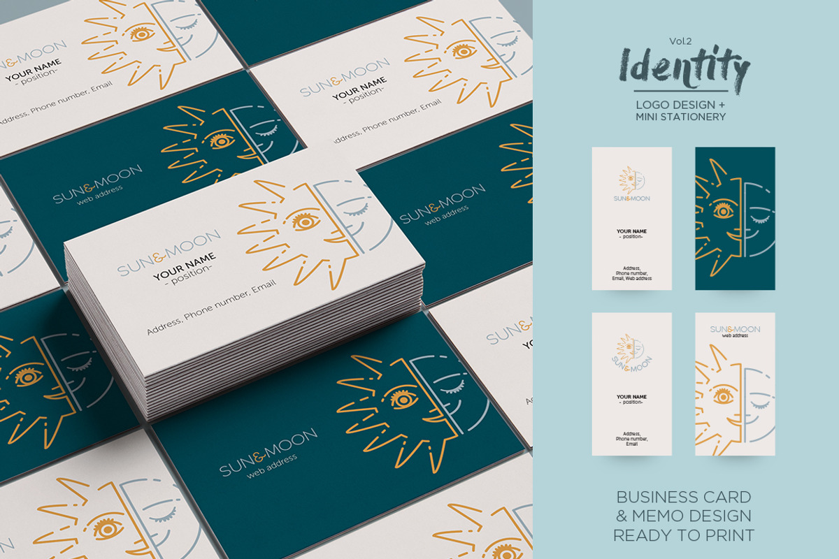 SUN&Moon logo, a Branding & Logo Template by Creative Lemon (Photo 3 of 5)