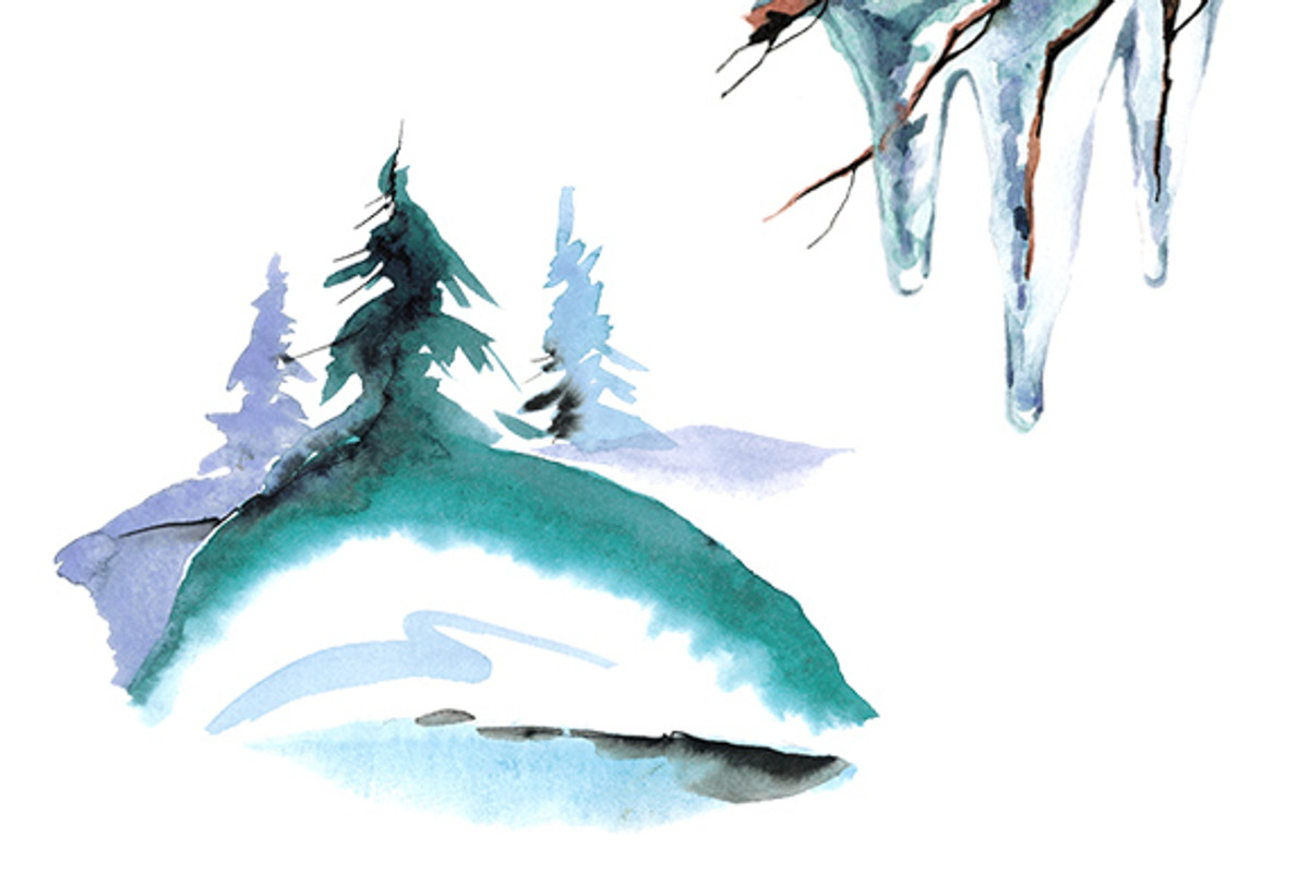 Winter animal watercolor clipart set, an Animal Illustration by masha gross (Photo 3 of 5)