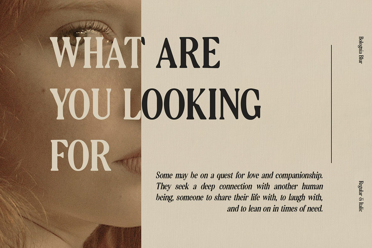Bolognia Blur, a Serif Font by Craft Supply Co. (Photo 3 of 8)