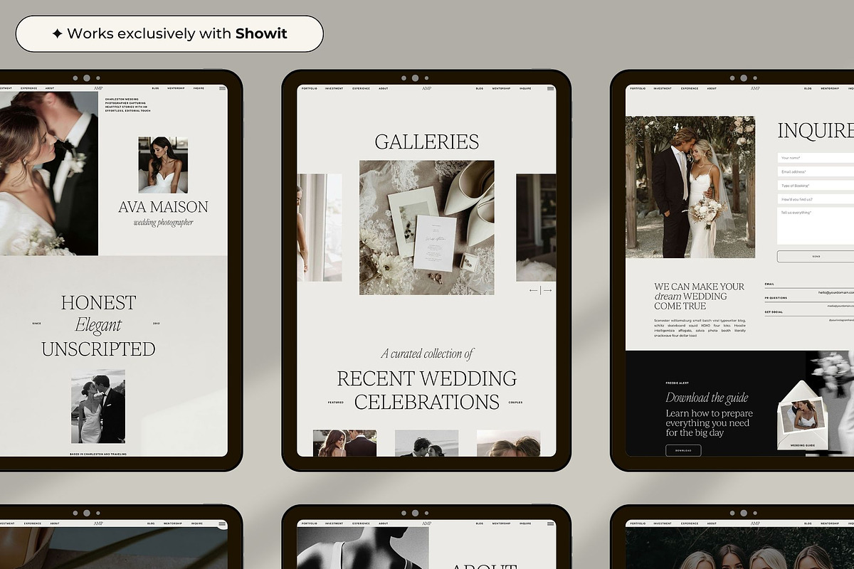 Showit Template Wedding Photographer, a Websites & App Template by Superhero Design Co. (Photo 3 of 5)