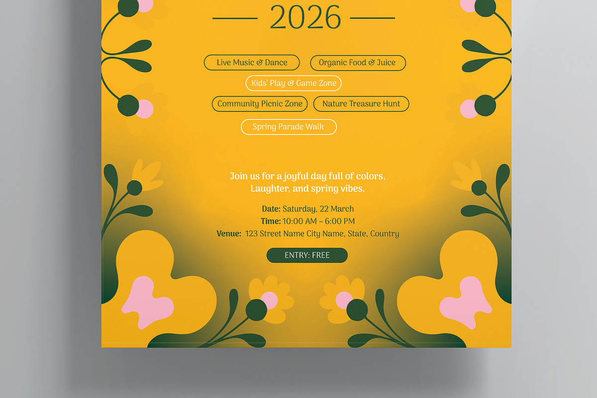 Spring Festival Flyer, a Flyer Template by MightyDesign (Photo 3 of 8)