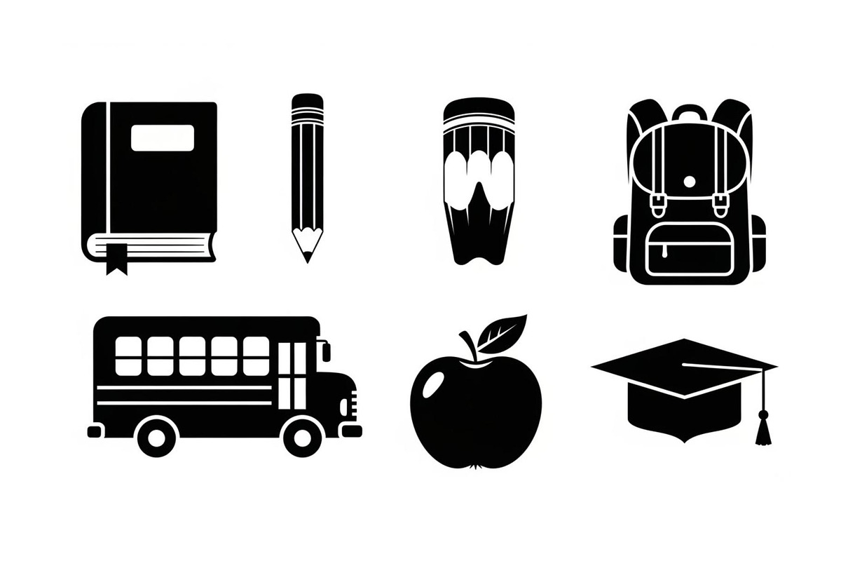 Back To School Silhouette Bundle, an Illustration by Designer_Momina (Photo 19 of 51)