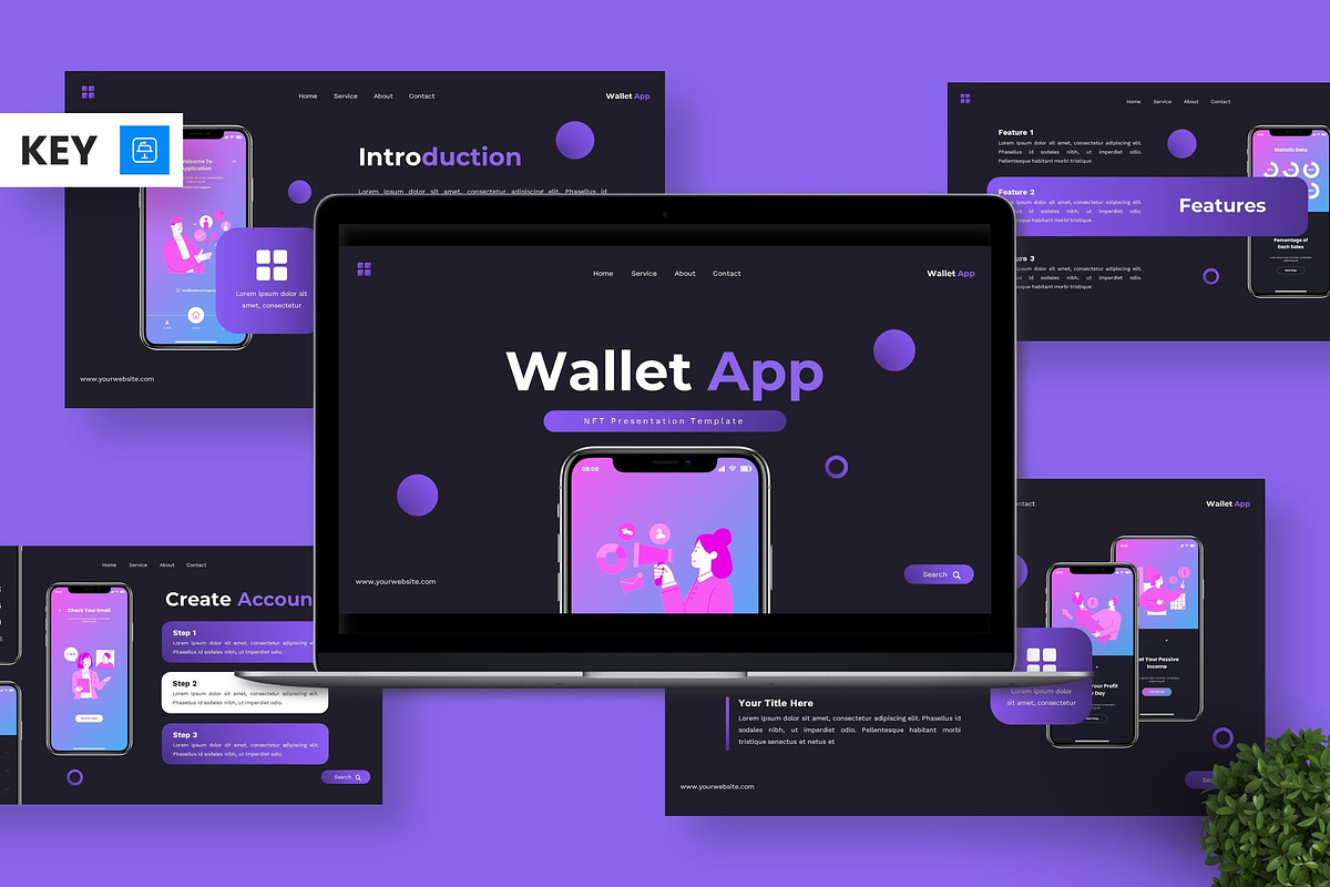 Wallet App - Keynote Templates, a Presentation Template by Deepslide Studio (Photo 1 of 6)