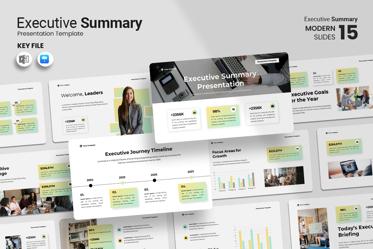 Executive Summary - Keynote Template, a Presentation Template by Iqsiart Studio (Photo 1 of 3)
