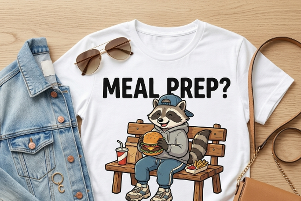 Funny Burger Fries Bench Clipart, a Shirt Mockup by Vector Stall (Photo 5 of 16)