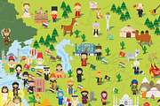 Cartoon Map of Asia, an Education Illustration by asantosg (Thumbnail 2 of 5)