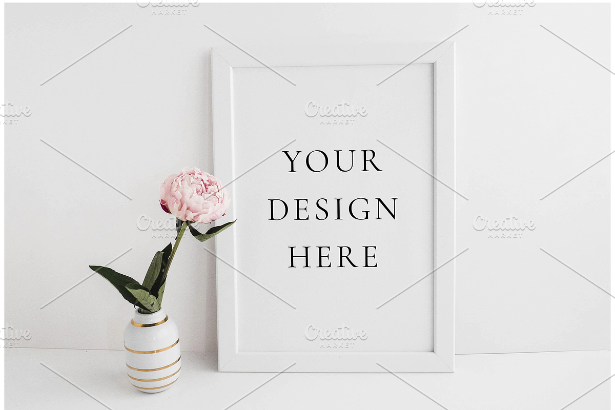 The Pink Floral Styled Frame Bundle, a Print Template by Imperium Nordique (Photo 3 of 6)