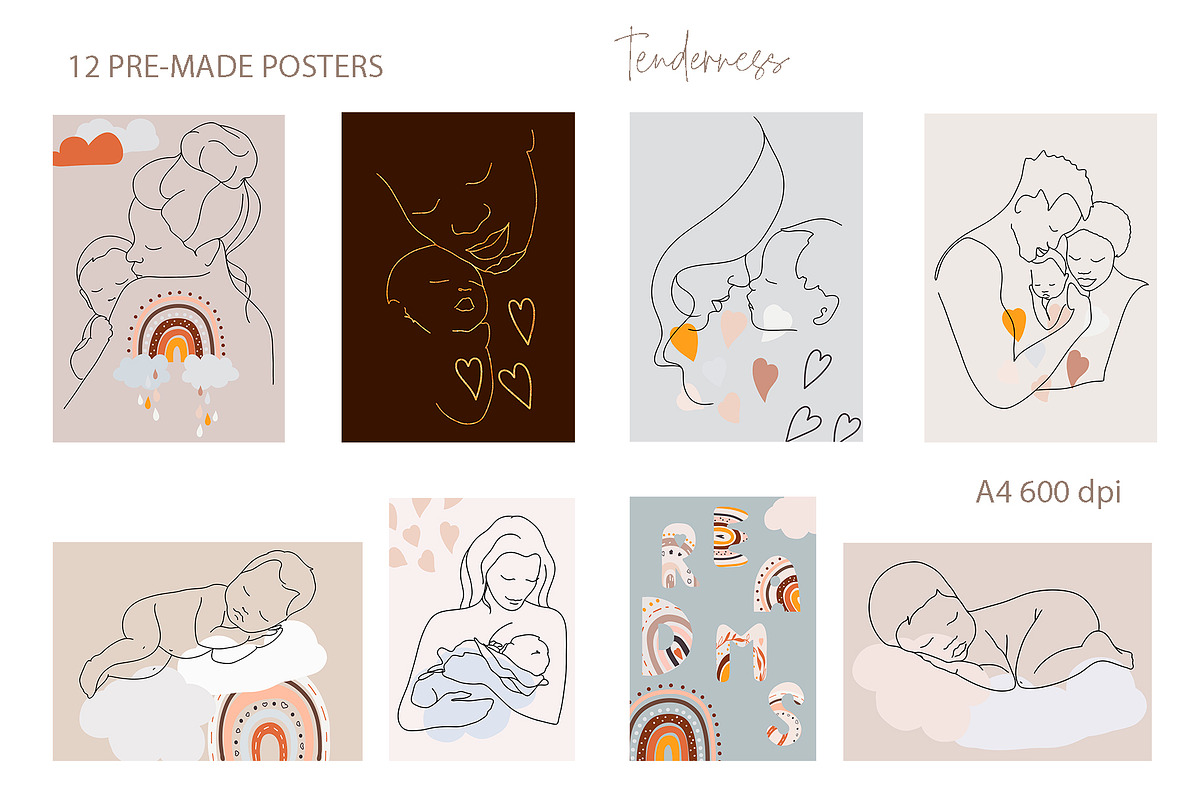 KIDS BUNDLE BOHEMIAN MOOD CLIPART, an Illustration by ArtOLB (Photo 12 of 24)