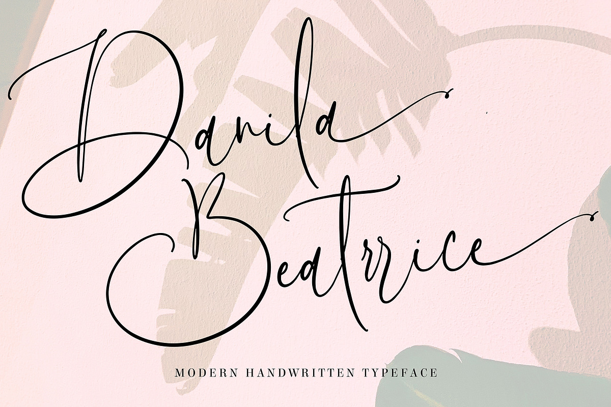 Danila Beatrrice, a Script Font by pineungtype (Photo 1 of 12)