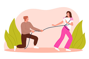 Toxic relationship, psychological, a Person Illustration by Flashvector